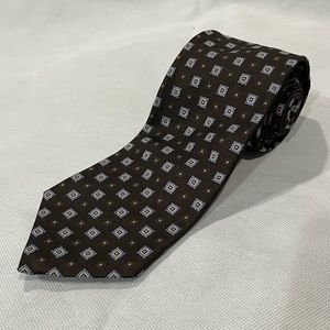 Brooks Brothers Brown and Blue Pattern Tie